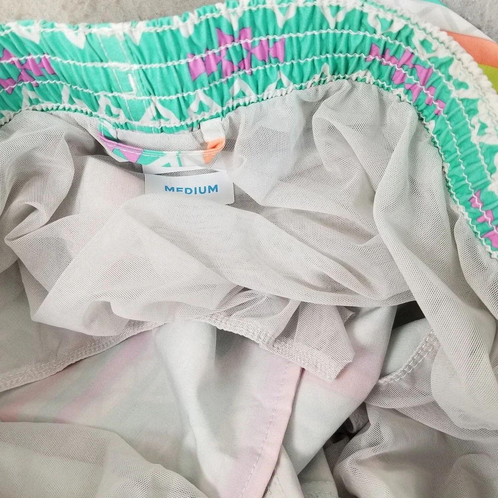 Chubbies Swim Trunks Mens Medium Teal Tribal Print 7